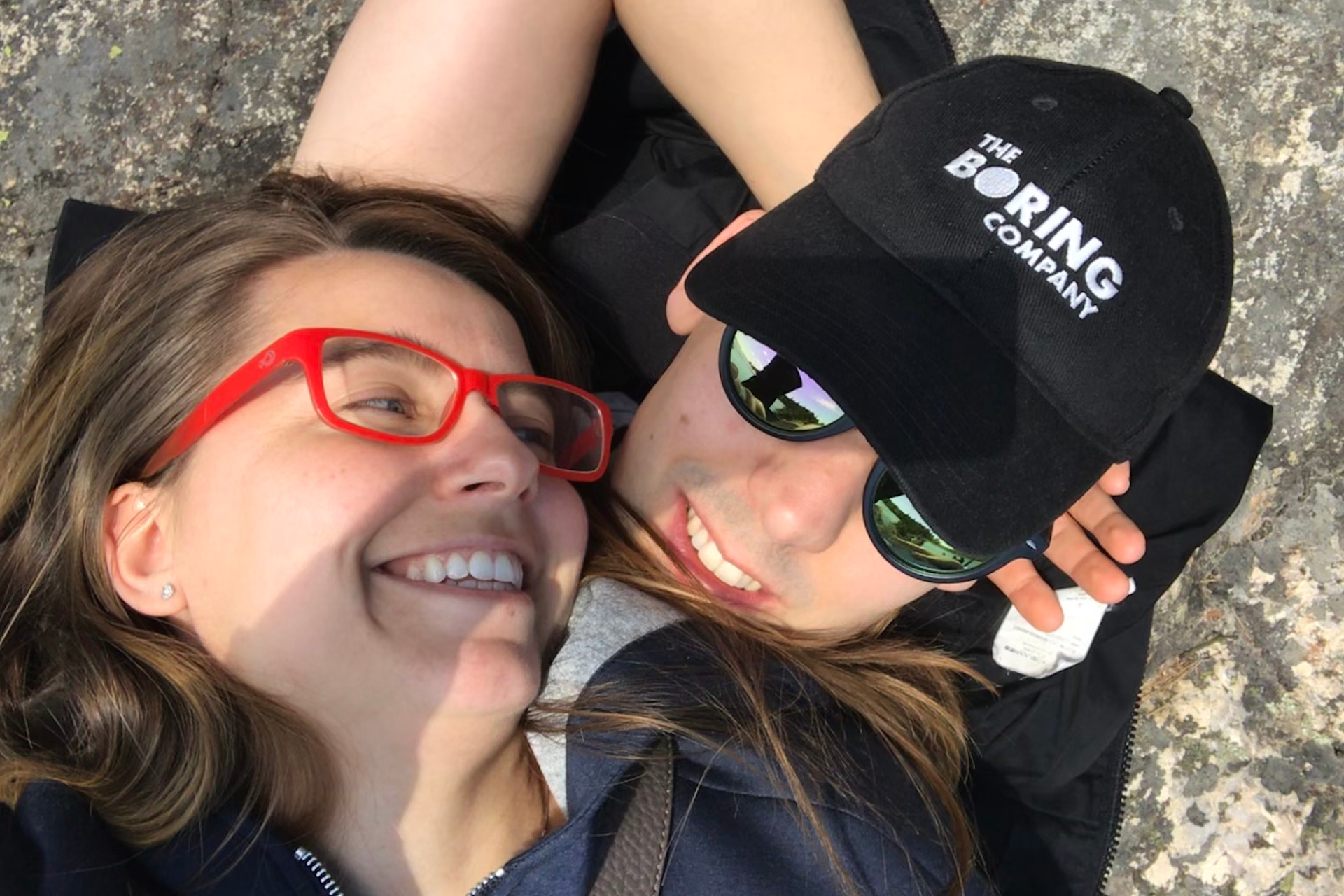Elena and Samuli relaxing on the beach on Elena's birthday
