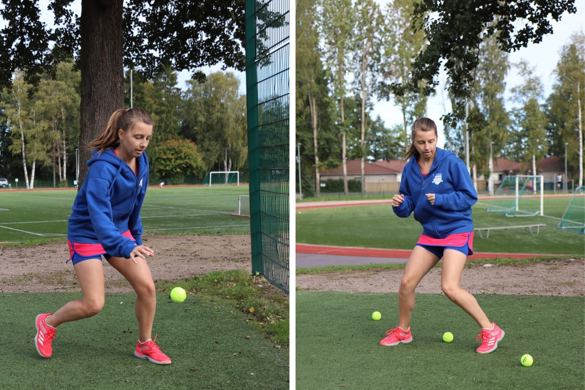 Elena doing footwork exercises